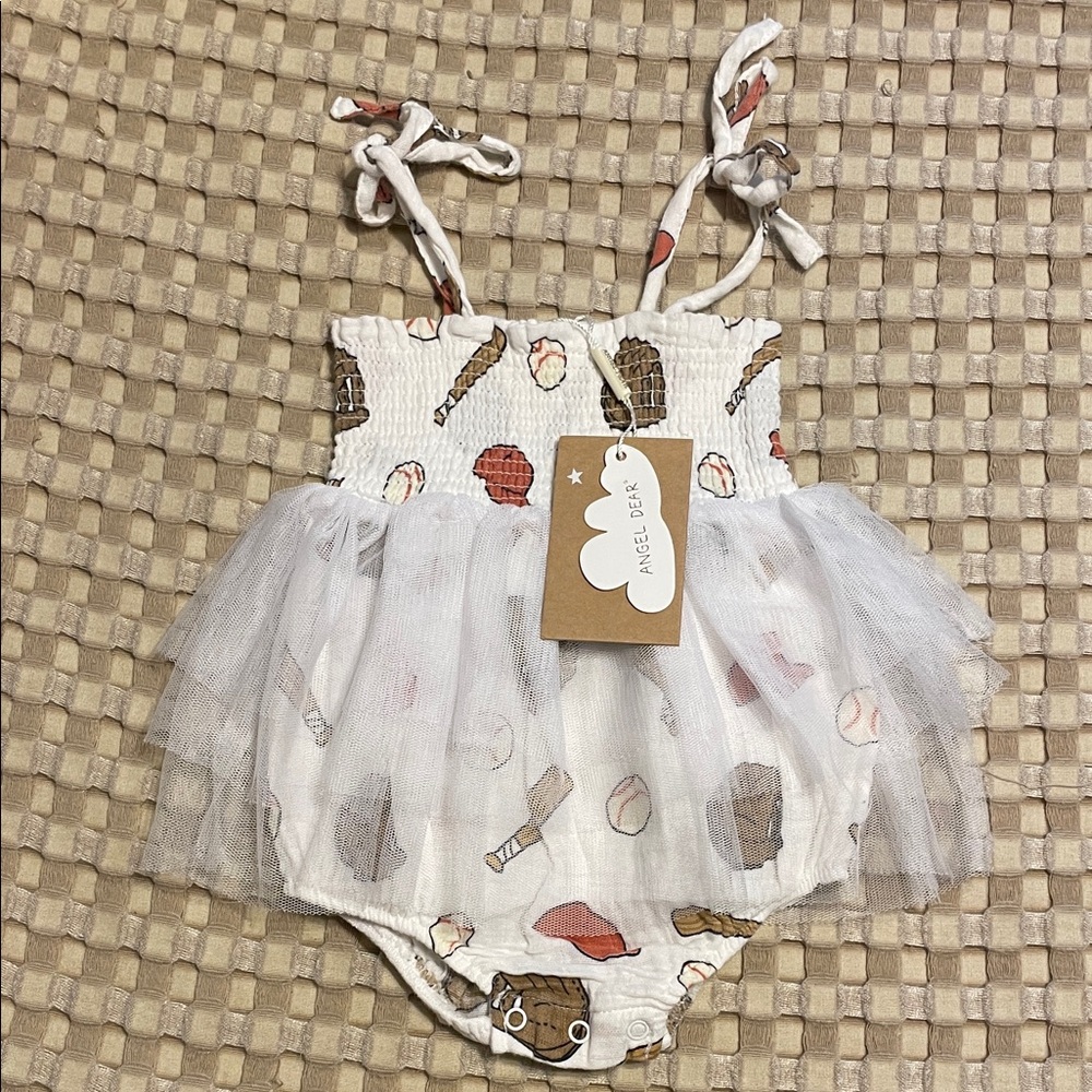 Angel Dear baseball Print Dress